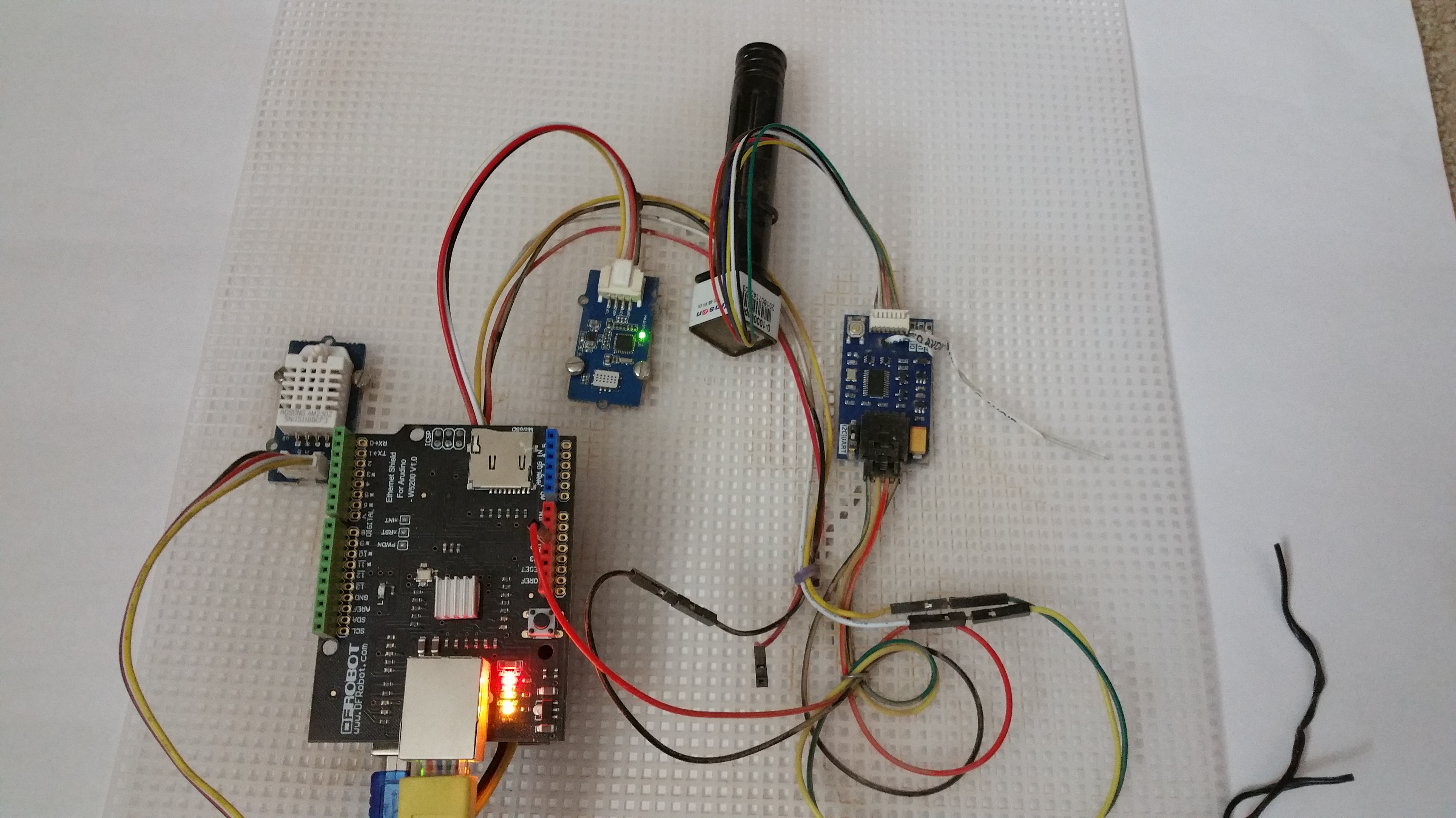 PC board and sensors